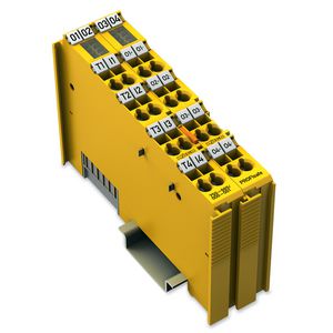 Veilige digitale in-/uitgang 4/4 kanalen DC 24V 0,5A geel