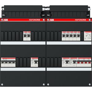 Groepenkast 7x achter 3x 30mA = HS + D + T 3-fasen