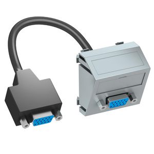 Draagplaat VGA met kabel connector-connector 45x45mm