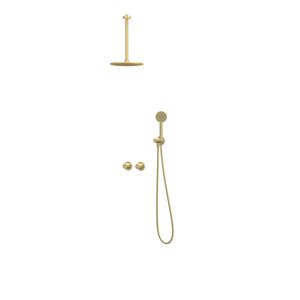 Afbouwdeel regendouche IVY combiset Bond 3 inbouwthermostaat symmetry gebor. mat goud CSB3EXMPCECC excl. inbouwbox