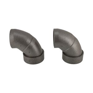 Set 2x bochtstuk 90gr. D160 incl. 2 adapters EH273