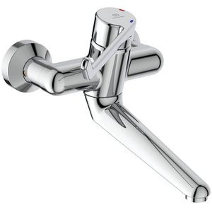 Ceraplus wandmengkraan uitloop 200mm chroom hendel 180mm incl. afsluitbare s-koppeling