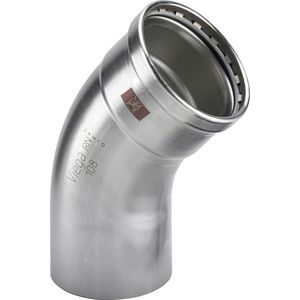 Bochtkoppeling 45° TEMPONOX persaansluiting RVS spie x persaansluiting 76,1x76,1mm 1726.1XL