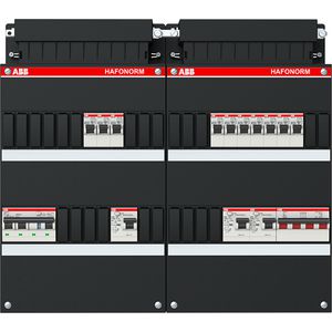 Installatiekast 10x achter 3x 30mA = HS + C 3-fasen