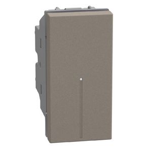 Light Now axiale drukknop NO 10A - 1 module - stone