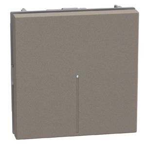 Light Now axiale drukknop NO 10A - 2 modules - stone