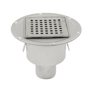 Vloerput RVS304 145x145mm ou 75mm flens vastgeschr rst ve