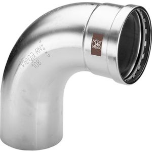 Bochtkoppeling 90° TEMPONOX persaansluiting RVS spie x persaansluiting 108x108mm 1716.1XL