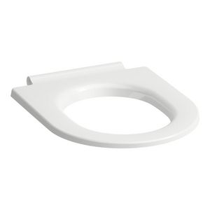 Enkele closetzitting PRO-X zonder deksel RVS scharnieren Glans wit