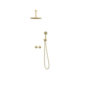 Afbouwdeel regendouche IVY combiset Bond 3 inbouwthermostaat symmetry gebor. mat goud CSB3EXMPCFBC excl. inbouwbox