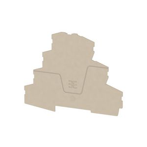 Afsluit- eindplaat d.beige h:106.8mm b:1mm V-0, VVE=25