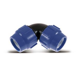 Kniekoppeling PP tyleen klem 50x50mm PN16