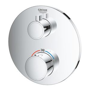 Afbouwdeel Grohtherm chroom rond zonder omstel excl. inb.set