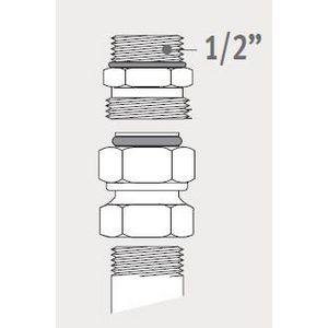 Koppeling stalen Buis 12 x12