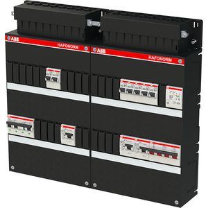 Groepenkast 7x achter 3x 30mA = HS + C + T 3-fasen