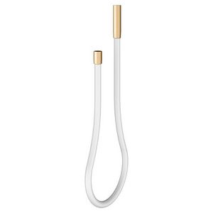 Koudwaterslang 1800mm messing geborsteld/wit