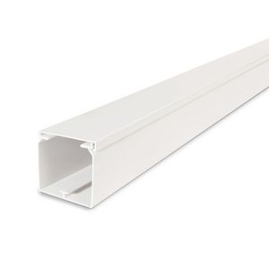 Lengte a 2m. kabelkanaal halogeenvrij 40x40mm wit met folie