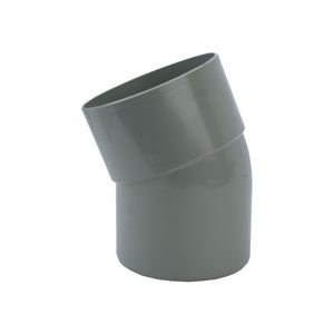 Wadal PVC lijm bocht 22° 125mm grijs mof/spie