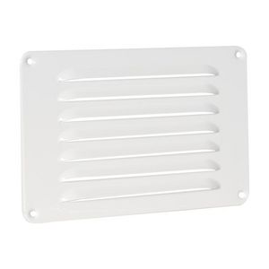 ALU schoepenrooster 220x150mm wit