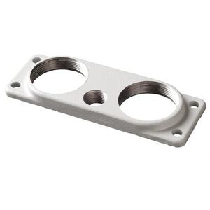 Kunststof B-flens voor 2xM25 + 1xM16