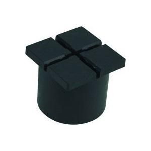 Voet 100x100 H88 zwart polypropyleen