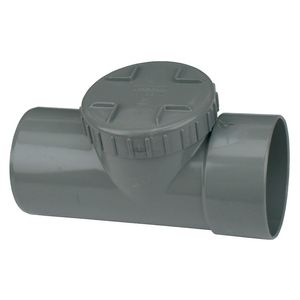 Wadal PVC lijm ontstoppingsstuk +SD 160 mm grijs mof/spie