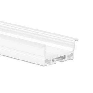 Installatie profiel PN5b L=2mtr. plat/vleugel wit RAL9010