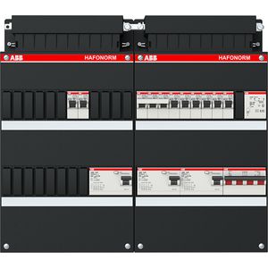 Installatiekast 8x achter 3x 30mA + KT + HS 3-f