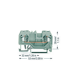 2-draads rijgklem 2,5mm² Markering midden 280-901 VVE=100