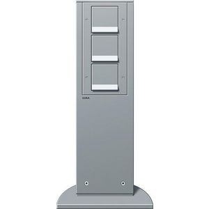 E-zuil 3x wandcontactdoos met randaarde SP 491mm Gira energiezuil kl.alum.