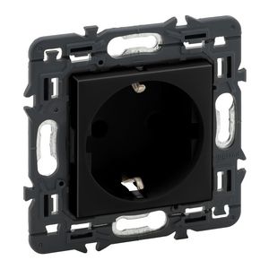 Wandcontactdoos 2P + A 16A Zwart Valena Next