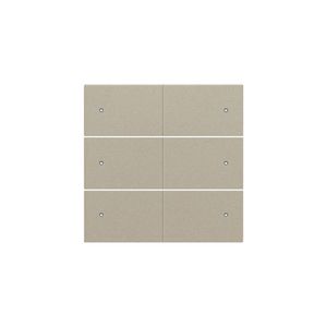 Afwerkingsset 6-voudige pot.vrij knop 24V Led champagne