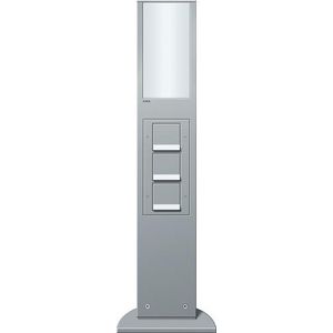 E-zuil lichtel. + 3x wandcontactdoos met randaarde SP 769mm Gira energiezuil kl.al