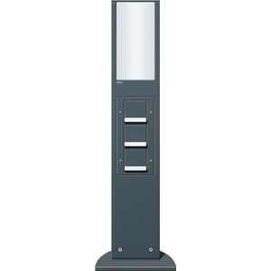 E-zuil lichtel. + 3x wandcontactdoos met randaarde SP 769mm Gira energiezuil antra