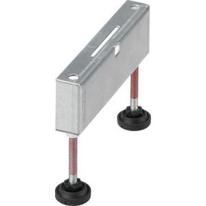 verstelvoet-set 2 RVS/blank