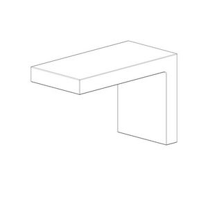 Houder v. handdoekhouder rechts 45x60x90mm chr