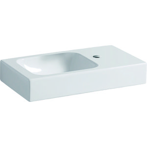 ICon fontein 53x31cm wit met kraangat recht/ zonder overloop afleg rechts Keratect