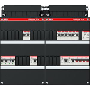 Groepenkast 8x achter 3x 30mA = HS + C + T 3-fasen