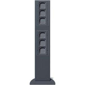 E-zuil 6x lege unit 769mm Gira energiezuil antraciet