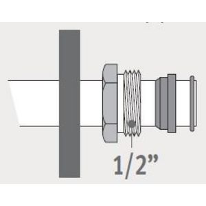 Klemkoppeling staal/CU 1/2"x 15/1 verkort VVE=2