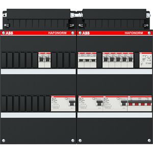 Installatiekast 7x achter 3x 30mA + KT + HS 3-f