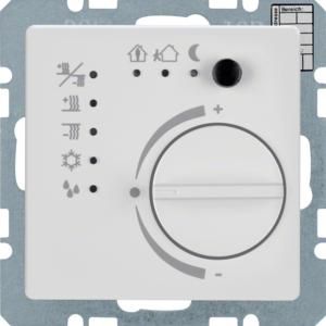 Thermostaat met regelknop KNX berker Q.1/Q.3/Q.7 polarwit