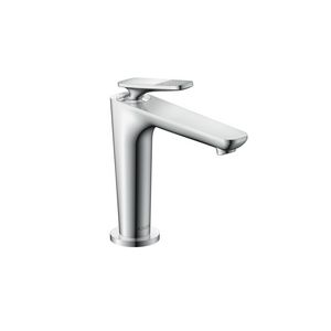 1-hendel wastafelmengkraan 125 Coolstart afvoerplug Cubic Cut greep chroom Citterio-C