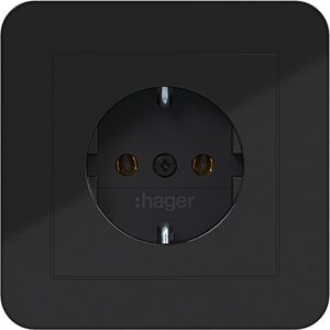 SCHUKO-wandcontactdoos met afdekplaat steekkl. C.1 nachtzwar