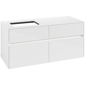 Wastafelonderkast Collaro 1200x548x500mm Glossy White C113B0DH