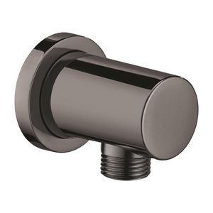 Rainshower aansluitbocht hard graphite (donker grijs) rond
