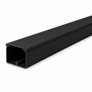 Lengte a 2m. kabelkanaal 60x60mm zwart met folie