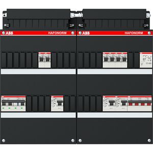 Groepenkast 6x achter 3x 30mA = HS + C + T 3-fasen