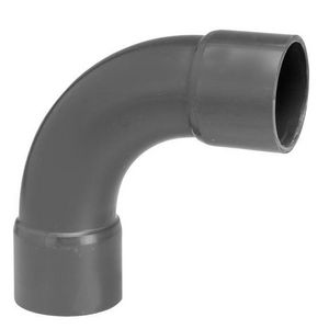 PVC druk bocht 90° 32mm PN16 grijs 2x mof