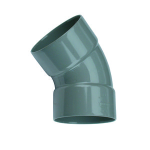 Wadal PVC lijm bocht 45° 125mm grijs mof/mof